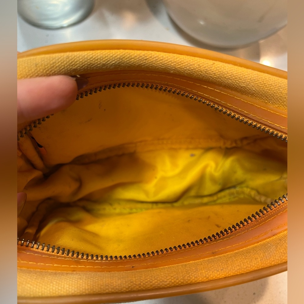 Tory Burch Yellow Cosmetic Bag - Picture 4 of 9